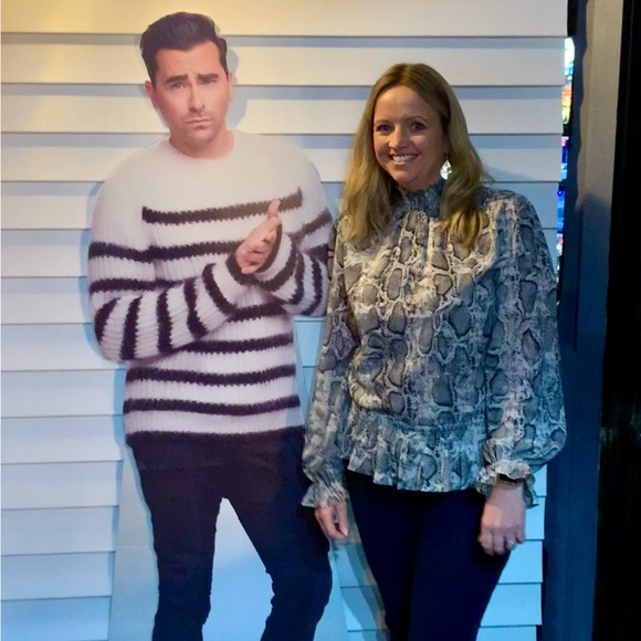 EE:SOME Gray Snakeskin Top Size Large - Picture 6 of 6